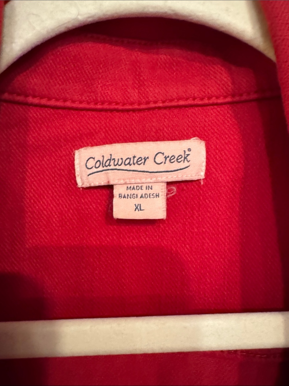 Coldwater Creek Red Denim Jacket with Button Front - Picture 2 of 7